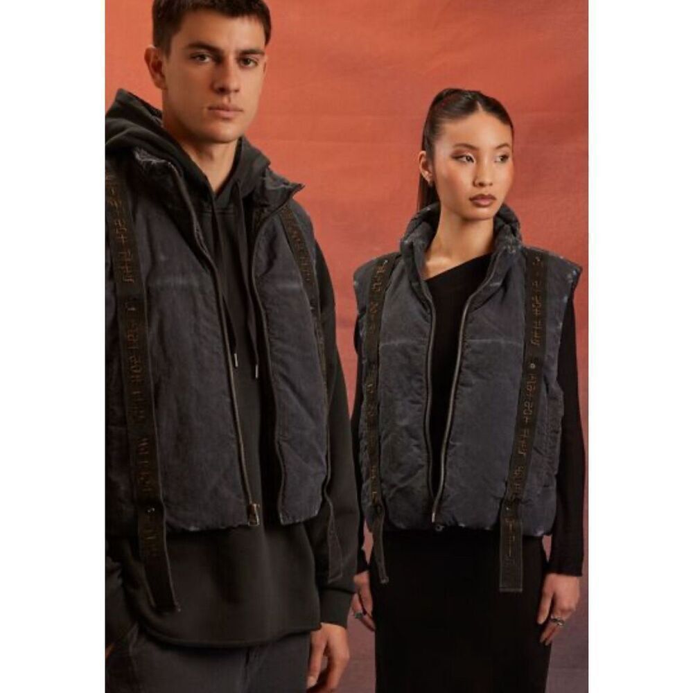 Unisex Rebel Moon Quilted Zip-Up Vest Mens Size Small Puffer